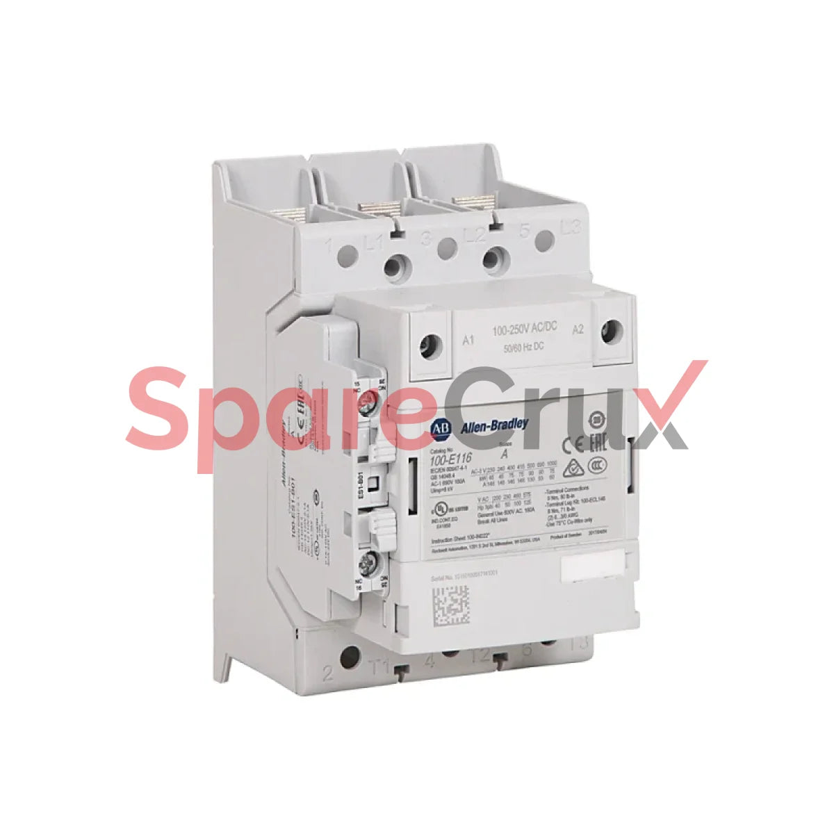 100-E116Kd11L | Allen Bradley Contactor Iec 116 A 100 50 60 Hz/100 250V Dc