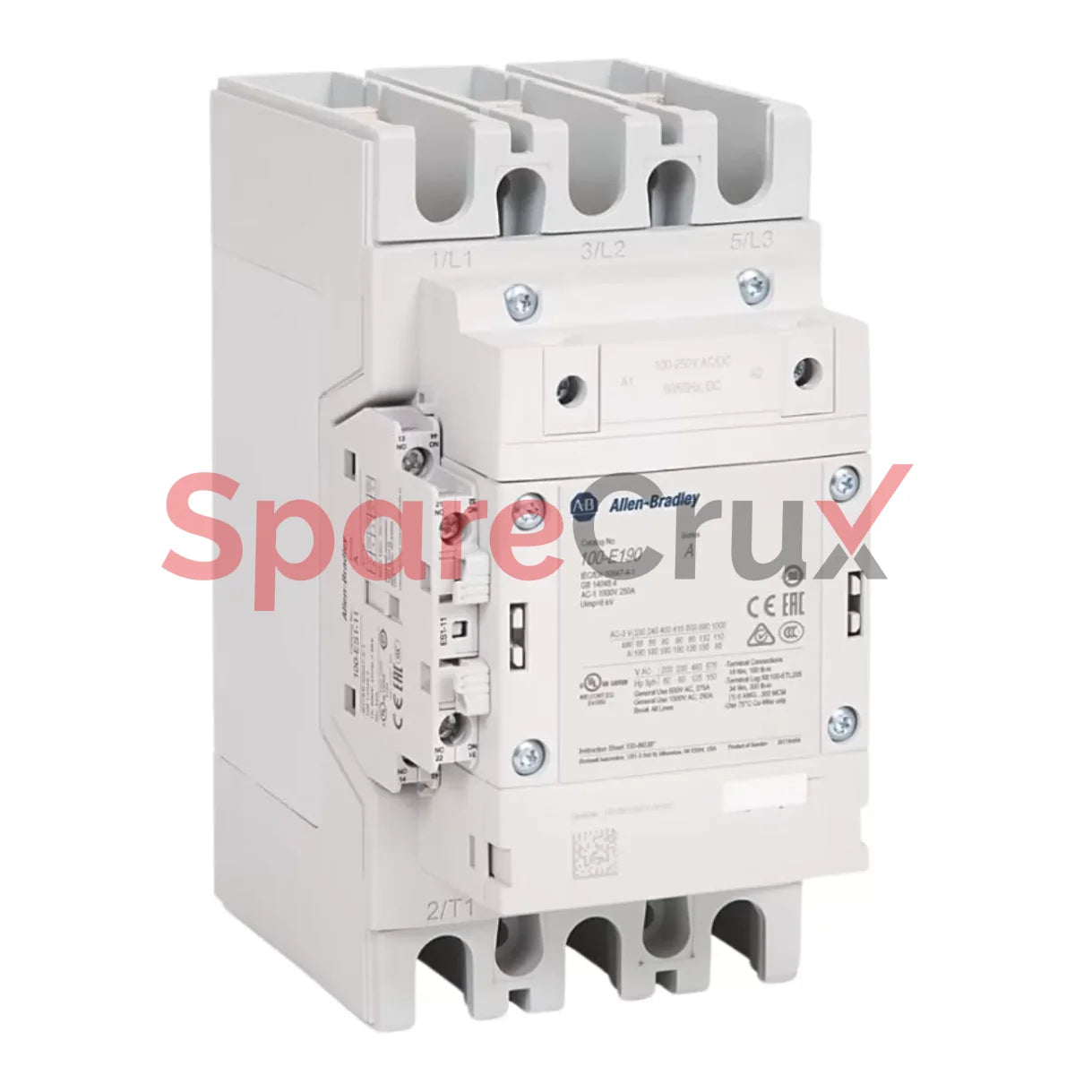 100-E190Kj11 | Allen Bradley 100-E Mcs-E Contactor 190A Ac3 Duty 24-60V Ac 50/60Hz / 20-60V Dc