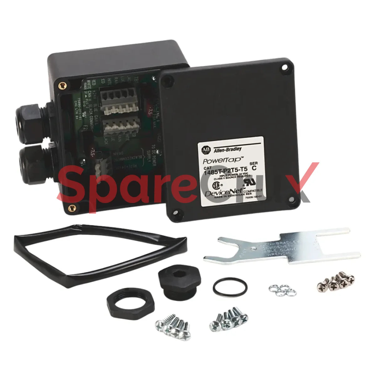 1485T-P2T5-T5 | Allen Bradley Devicenet Tap Micro Right-Angle Male To Mini 2-Pin T5 Shielded Pvc