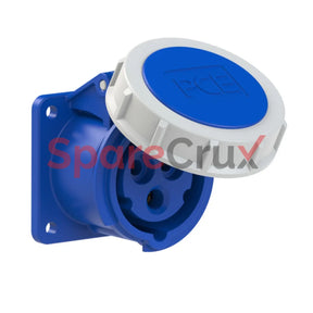 3132-6F6 | Pce Panel Mounting Socket Straight Watertight 16A 2P + E Ip67