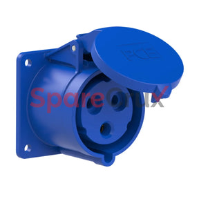 323-6F7 | Pce Panel Mounting Socket Straight 32A 2P + E Ip44