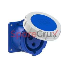 333-6Fc | Pce Panel Mounting Socket Straight Watertight 63 A 2P + E Ip67