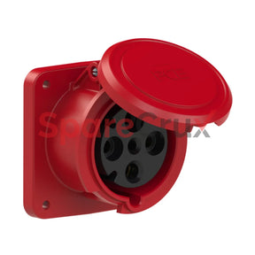 3341-6Fc | Pce Panel Mounting Socket Straight 63A 3P + E Ip44