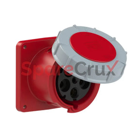 345-6 | Pce Panel Mounting Socket Straight Watertight 125A 3P + N E Ip67