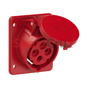 414-6F87 | Pce Panel Mounting Socket Angled 16A 3P + E Ip 44