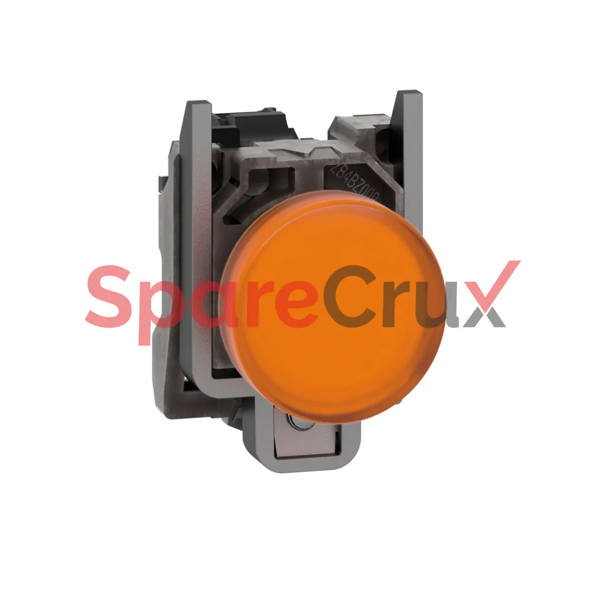 XB4BVG5 | SCHNEIDER ELECTRIC | Pilot light, Harmony XB4, grey plastic, orange, 22mm, universal LED, plain lens, 110…120V AC
