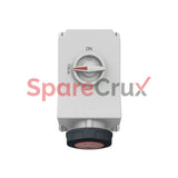 5110A | Mennekes Cee Wall Mounted Fused Receptacles Switched With Mechanical Duo-Interlock 63Amp 3