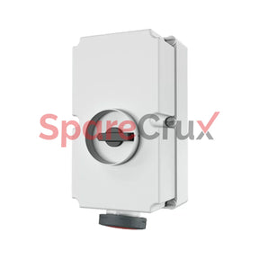 5691A | Mennekes Cee Wall Mounted Fused Receptacles Switched With Mechanical Duo-Interlock 125Amp 3