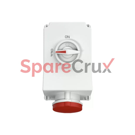 5956A | Mennekes Cee Wall Mounted Fused Receptacles Switched With Mechanical Duo-Interlock 63Amp 3