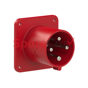 6341-6K | Pce Cee-Flanged Plug Straight 63A 4P 6H Ip44 Power Twist