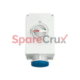 6571 | Mennekes Cee Wall Mounted Fused Receptacles Switched With Mechanical Duo-Interlock 63Amp 2 +