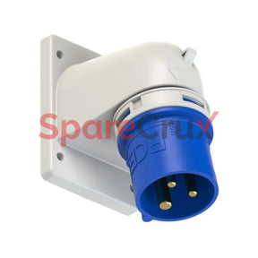77723-6 | Pce Cee - Flanged Plug Angled 32A 3P 6H Ip44