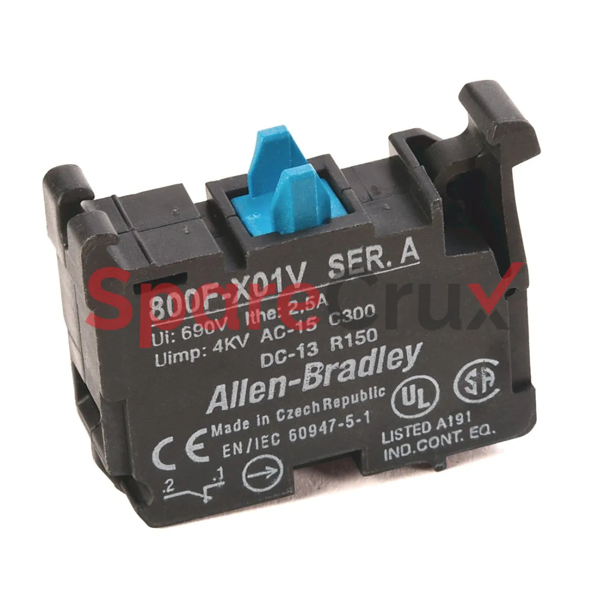 800F-X01V | ALLEN BRADLEY | 22mm Contact Block 800F PB