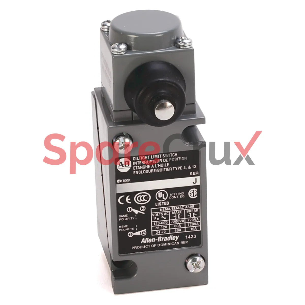 802T-CPJ9 | ALLEN BRADLEY | Metal Plug-In Oiltight Limit Switch