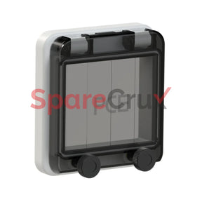 900604 | Pce Fuse Window (Hinged) 4 Modules Ip66/Ip67 (Black)