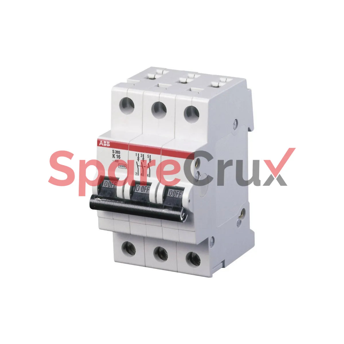2CDS253001R0487 | ABB | MCB, 3P, 20A Curve K, 440V AC, 20 kA Breaking Capacity