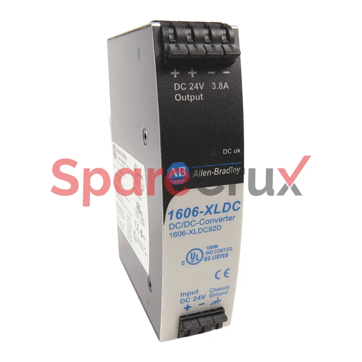 1606-XLDC92D | ALLEN BRADLEY | Convertisseur CC/CC, entrée 24 V CC, sortie 24 V CC, 3,8 A, rendement 90,5 %