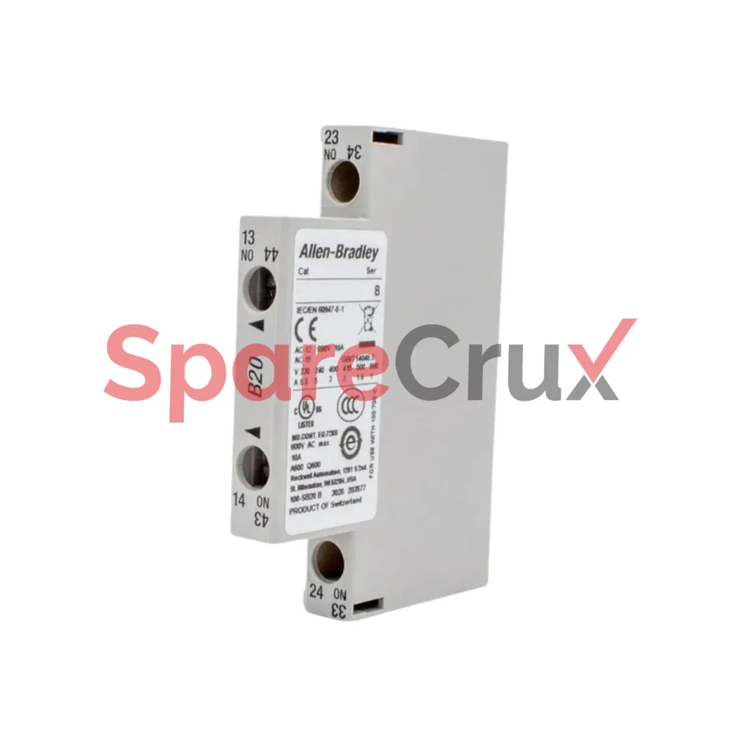 100-SB20-X50  | ALLEN BRADLEY | Auxiliary Contact Screw Terminal Side Mounting