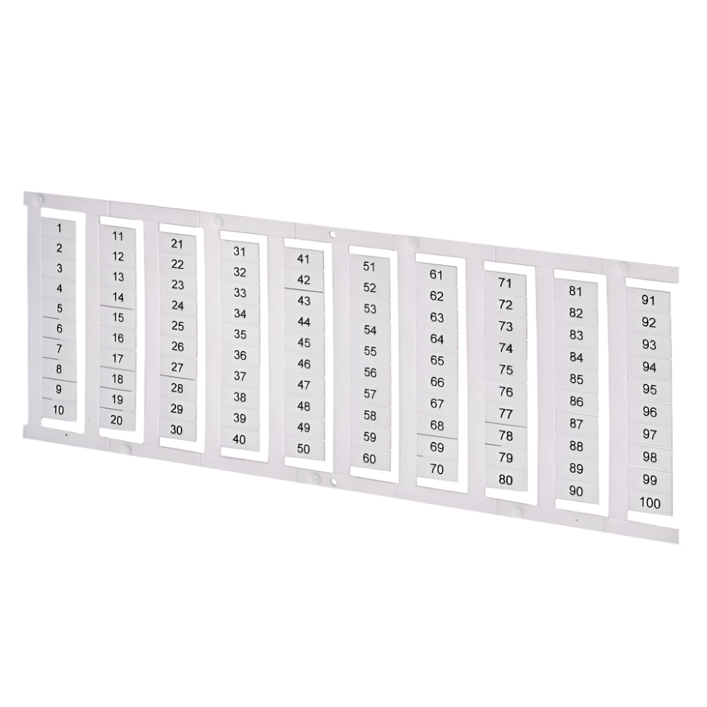 1492-MS6X9VU21-30 | ALLEN BRADLEY | Marker Card, Vertical, Unnumbered, 21-30, 6mm X 9mm, 1492 Series