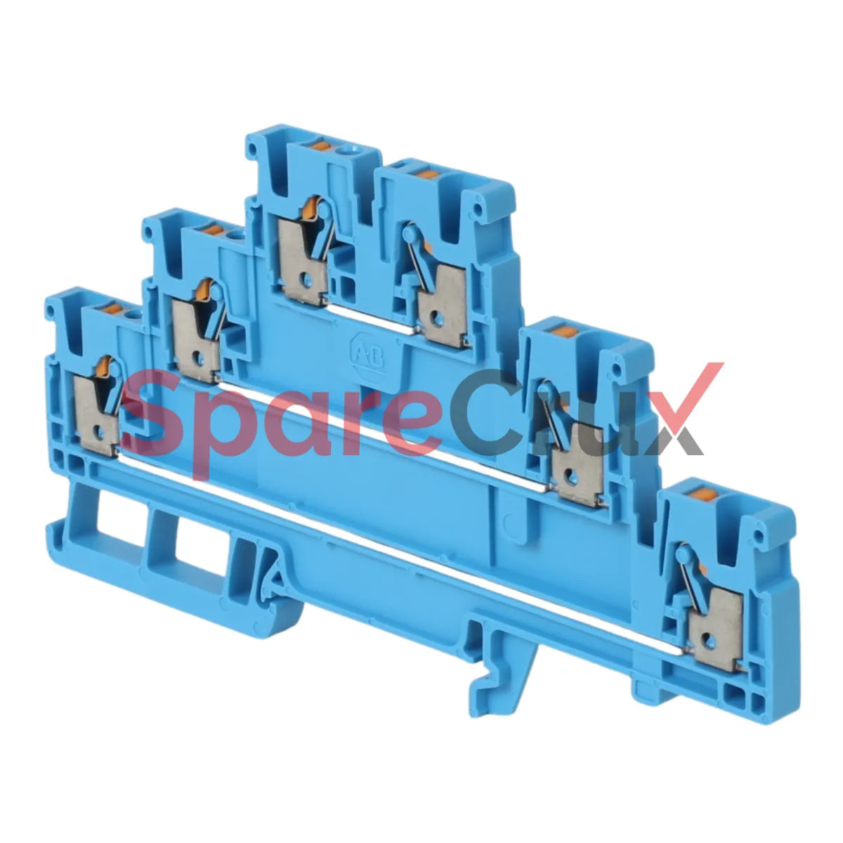 1492-PT3-B | ALLEN BRADLEY | Terminal Block, Push-in Connection, Feed-Through, Multi-Level, 3 Circuits, 2.5 mm² (AWG 28–12), Blue