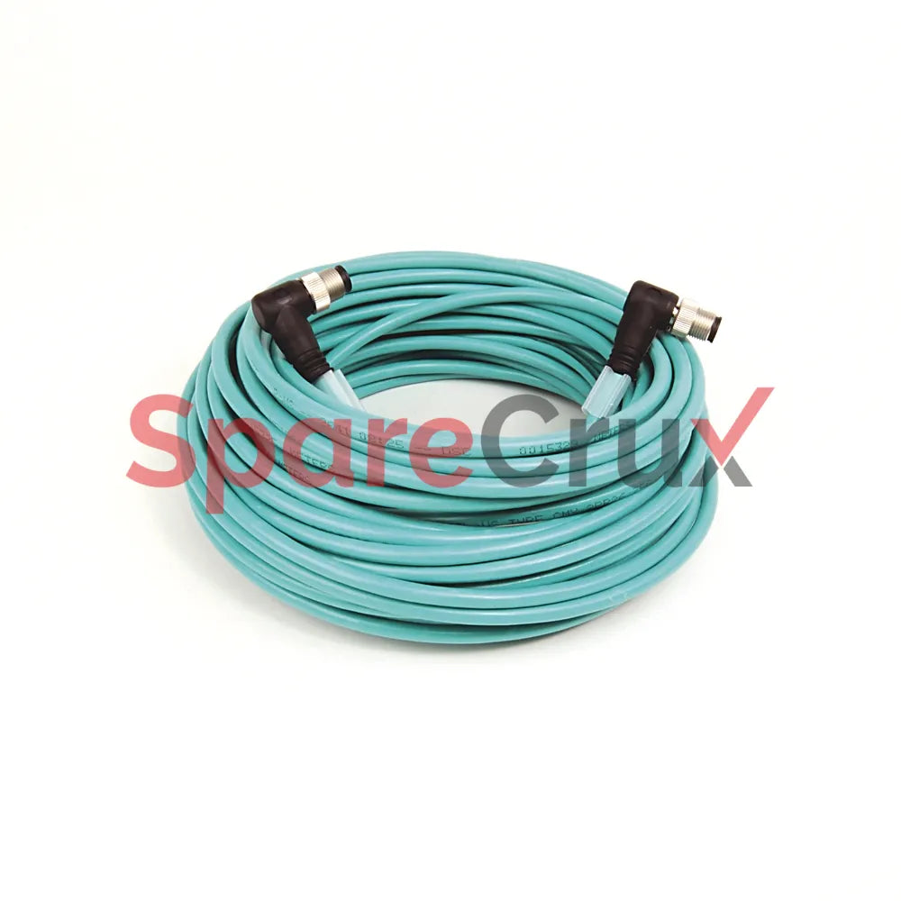 1585D-E4UBDE-30 | ALLEN BRADLEY | Ethernet Cables Cat5e, 100BASE-TX, 100 Mbit/s, 4 Conductors, M12, Right Angle Male, Standard, Flying Leads, Teal PUR, Shielded, High Flex, PUR, Halogen Free, 10 million cycles