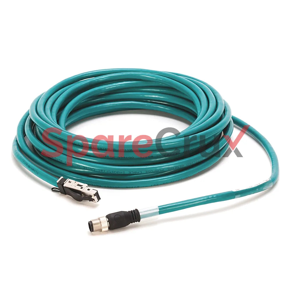 1585D-M4HBJM-15 | ALLEN BRADLEY | Ethernet Cables Cat5e, 100BASE-TX, 100 Mbit/s, 4 Conductors, M12, Straight Male, Standard, RJ45, Straight Male, Teal 600V, PVC General Purpose