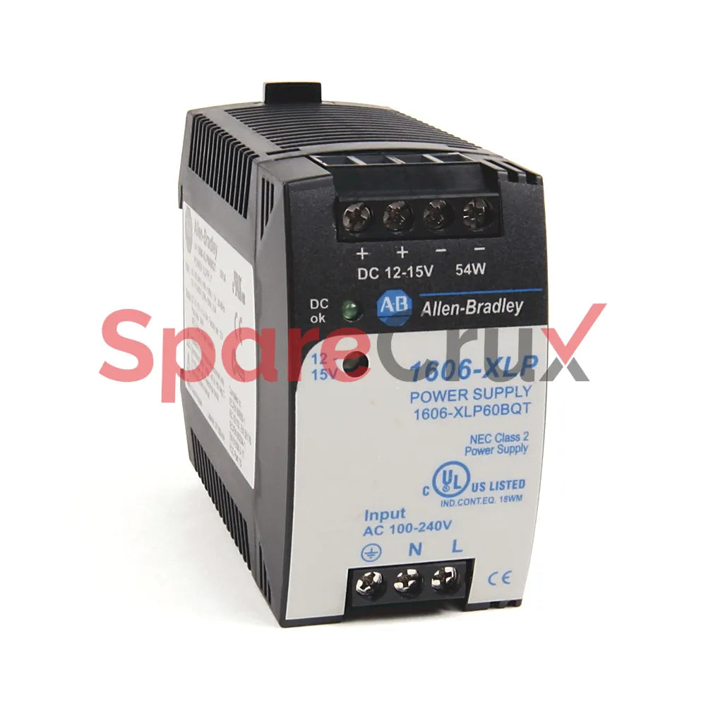1606-XLP60BQT | ALLEN BRADLEY | Alimentation compacte, 12-15 V CC, 54 W, tension d'entrée 100-240 V CA, circuits imprimés à revêtement conforme