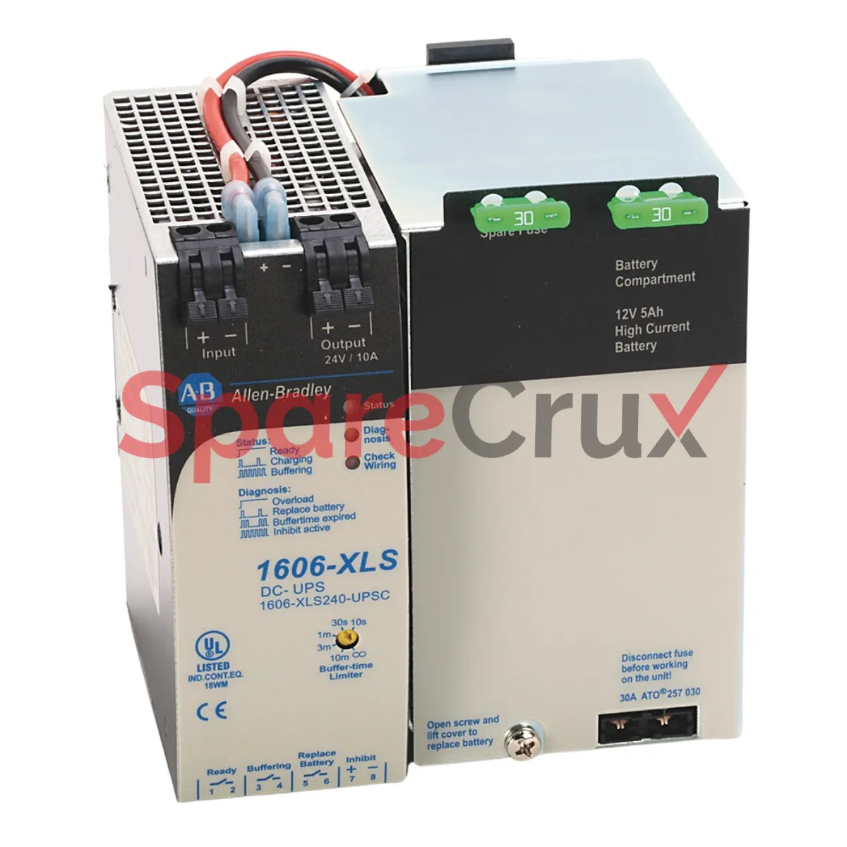 1606-XLS240-UPSC | ALLEN BRADLEY | Performance Switched Mode Power Supply with Integrated 12V DC Uninterruptible Power Supply, 24V DC, 10A, 240W, Single-Phase Input, Conformal Coated