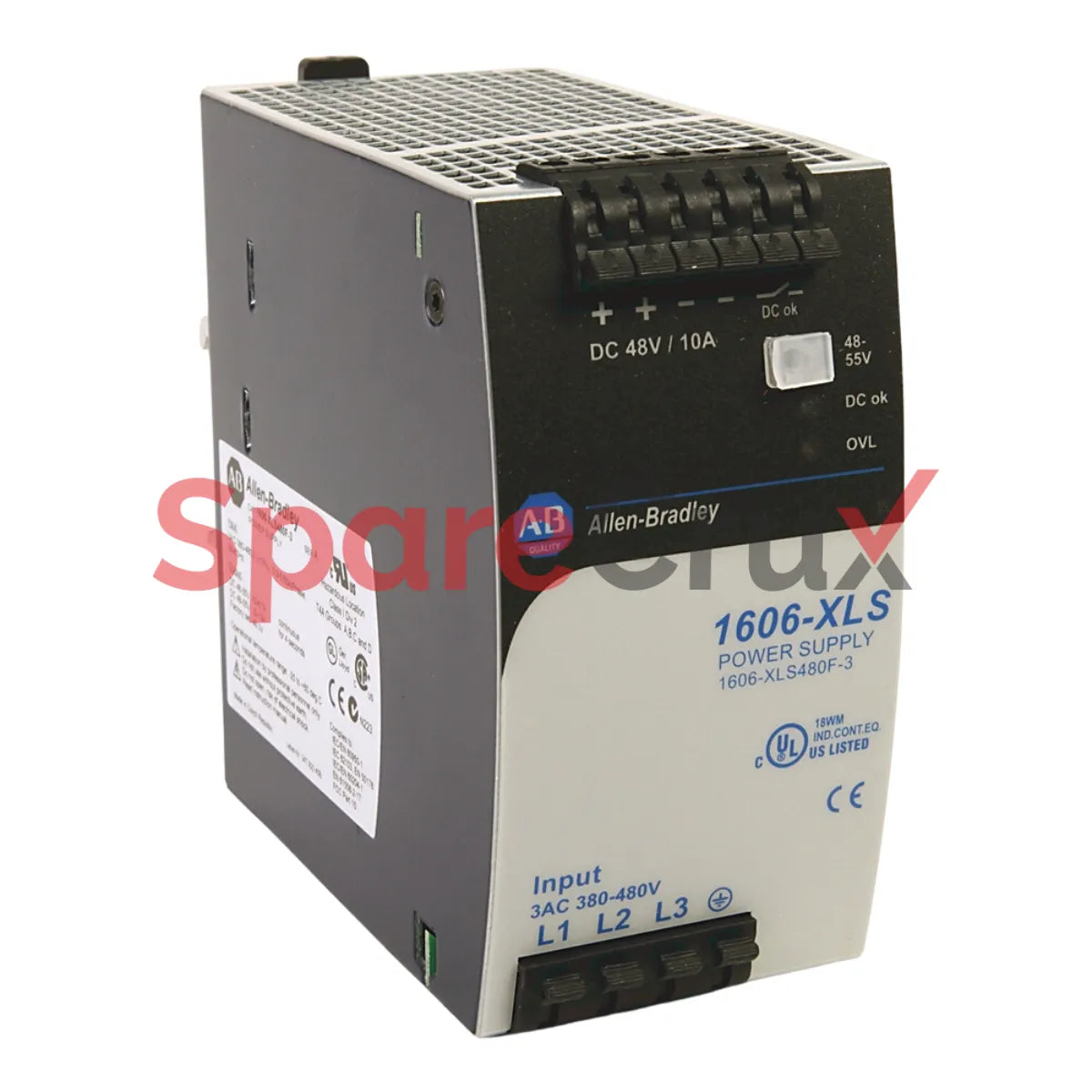 1606-XLS480F-3 | ALLEN BRADLEY | Performance Switched Mode Power Supply, 48V DC, 10A, 480W, Three-Phase 380-480V AC Input Voltage