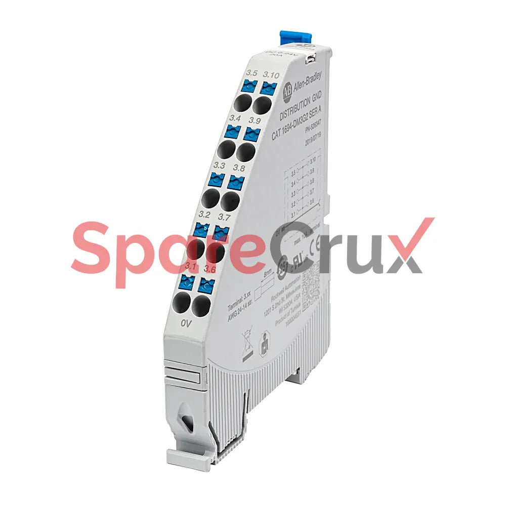 1694-DM3G2 | ALLEN BRADLEY | Module de distribution, 10 bornes, terre, Imax 20 A