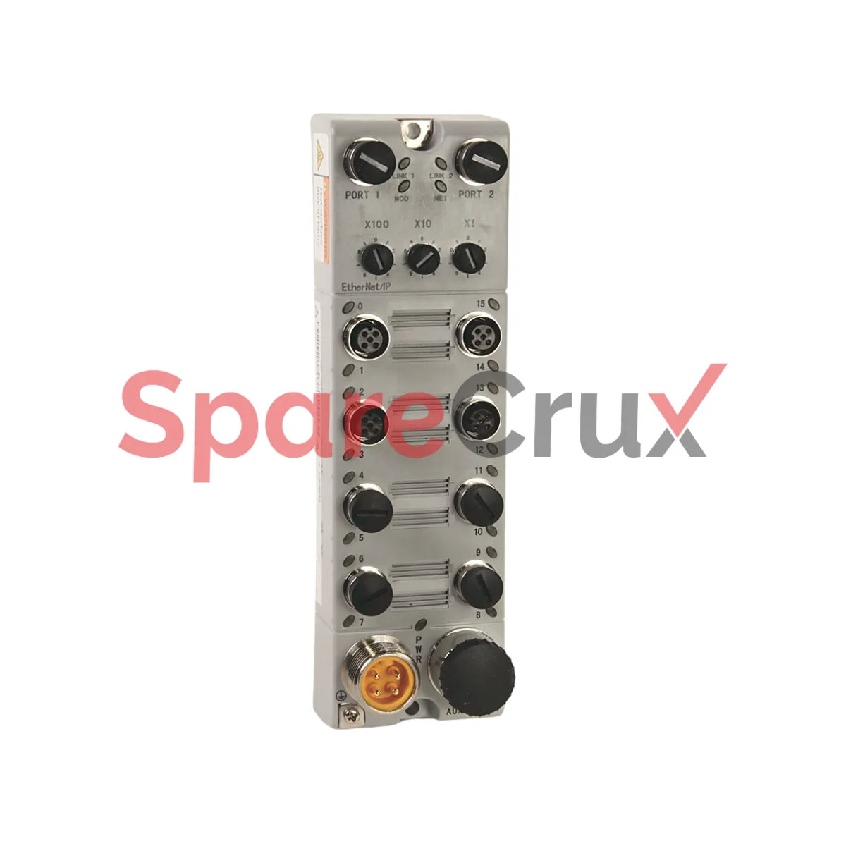 1732E-16CFGM12P5QCR | ALLEN BRADLEY | ArmorBlock EtherNet/IP 16-Point Self-Configuring I/O Module with QuickConnect, 5-Pin Mini Aux Power, DC Micro (M12) Connectors