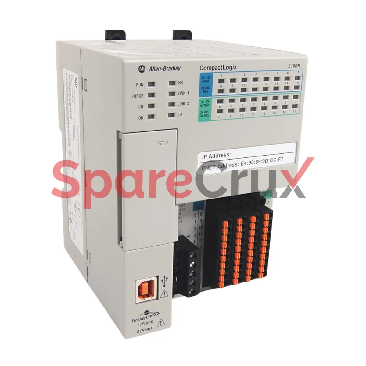 1769-L18ERM-BB1B | ALLEN BRADLEY | CompactLogix 5370 L1 Controller with 512 KB Memory, 16 Digital Inputs, 16 Digital Outputs, Supports Integrated Motion