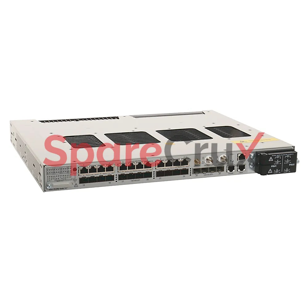 1783-IMS28NAC | ALLEN BRADLEY | Stratix 5410 Managed Industrial Ethernet Switch with 28 Gigabit ports, AC power input.
