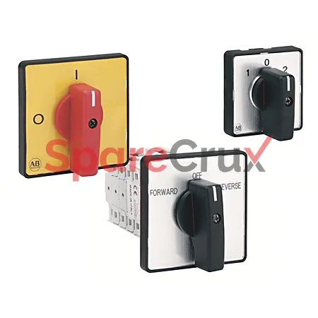 194L-E20-1781 | ALLEN BRADLEY | IEC Control and Load Switch, 20 A, 1-Pole, Changeover 1-0-2 90°, Front/Door Mount