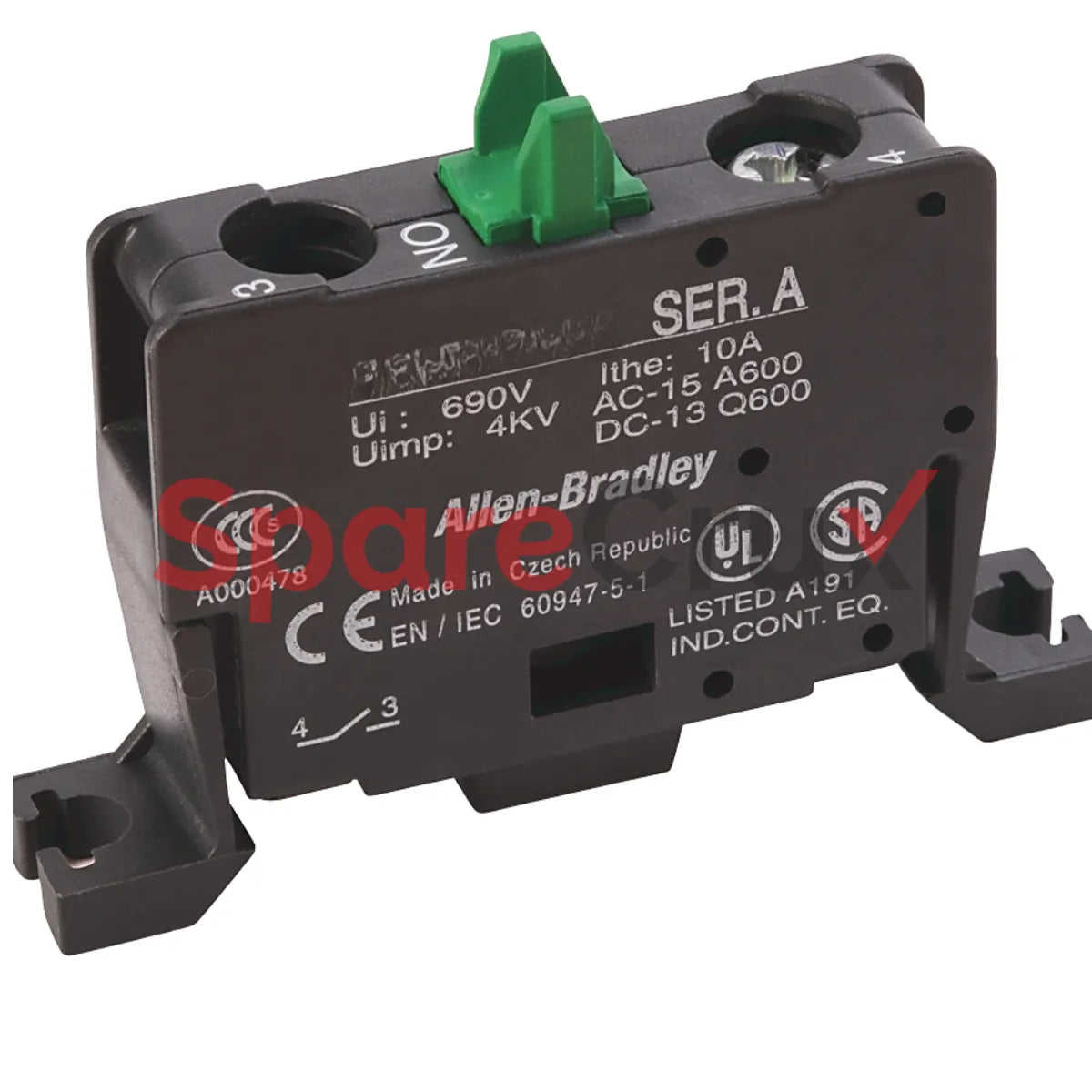 800F-BX10 | ALLEN BRADLEY | 22mm Contact Block 800F PB