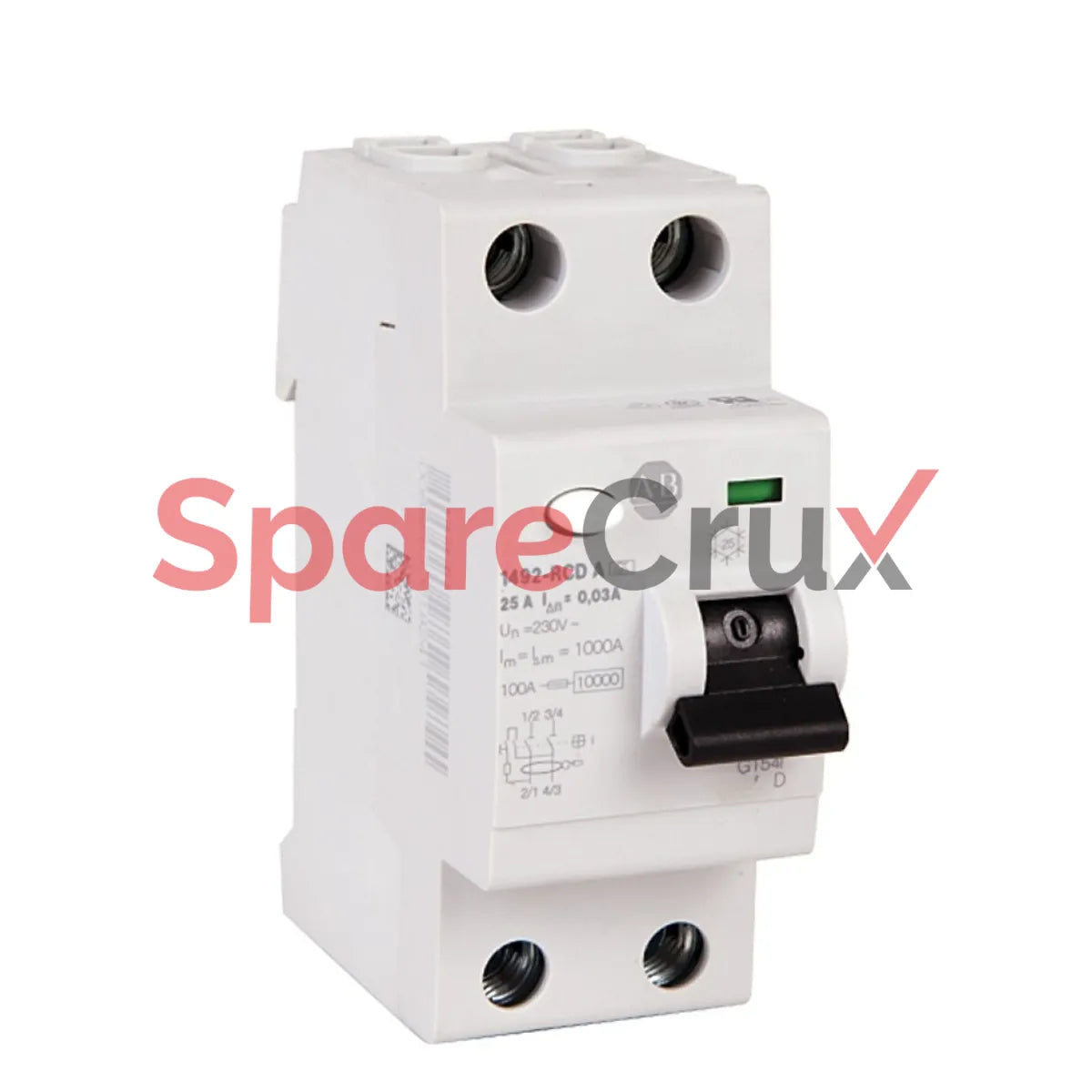 1492-RCDA2B25 | ALLEN BRADLEY | Residual Current Device, 2-Pole, 25 A, 100 mA Sensitivity, Type B