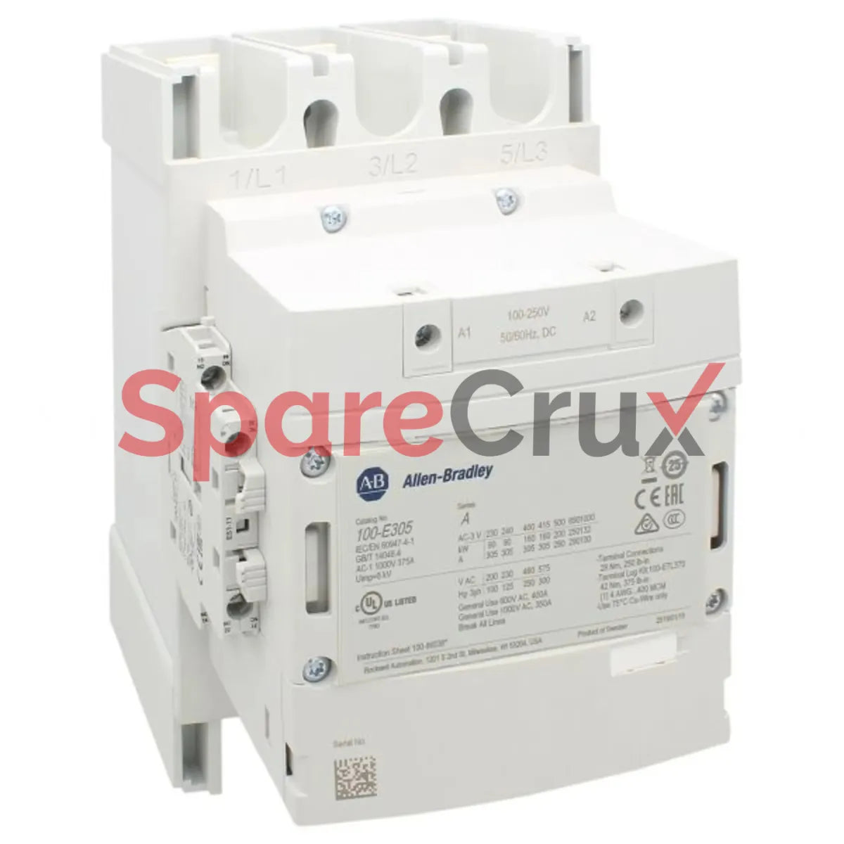 100-E305KD11 | ALLEN BRADLEY |  100-E Contactor, 100 - 250 V DC Coil, 3-Pole