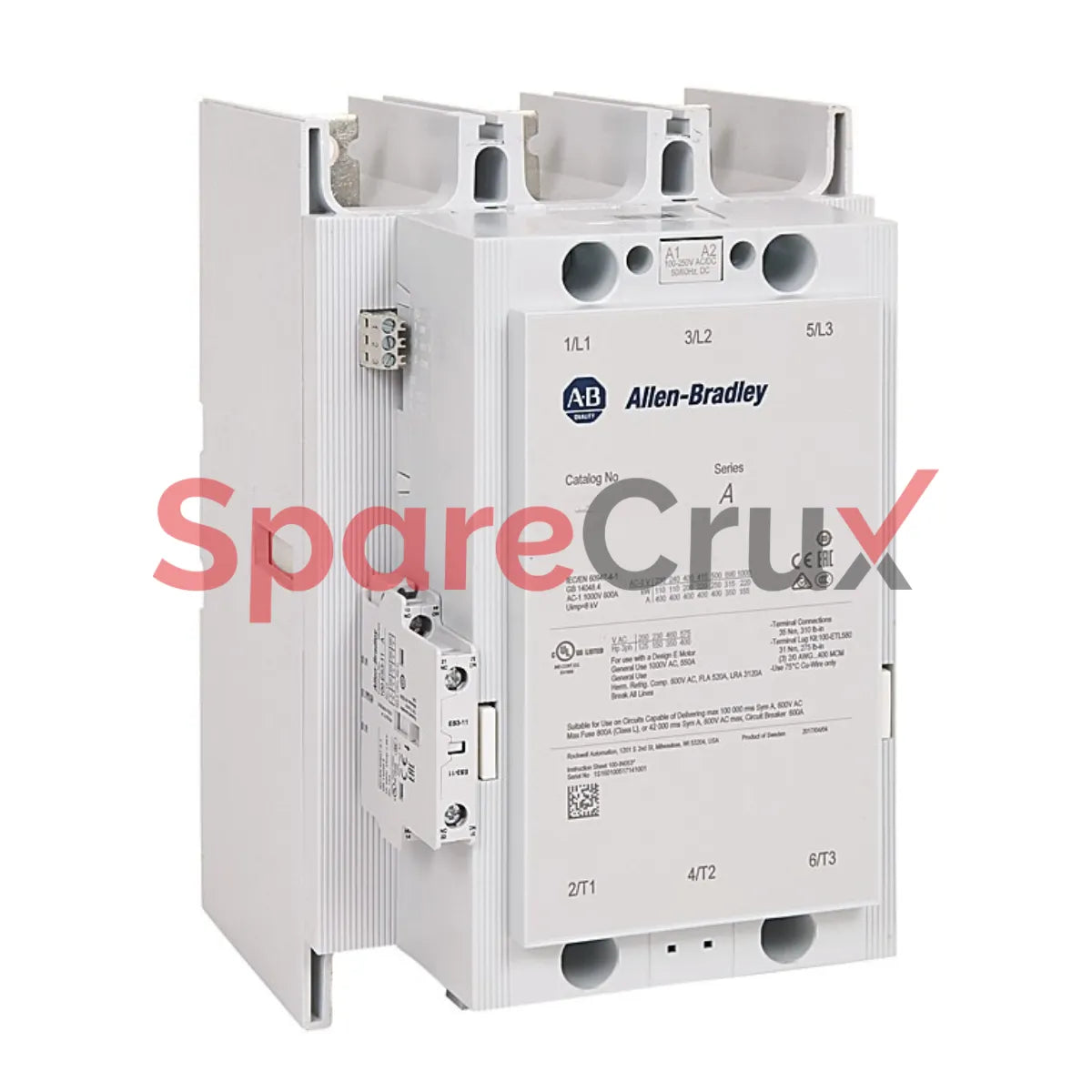 100-E460ED11 | ALLEN BRADLEY | 100-E MCS-E Contactor, 460 A, AC3 duty, 100-250V AC 50/60Hz / 100-250V DC Electronic Coil