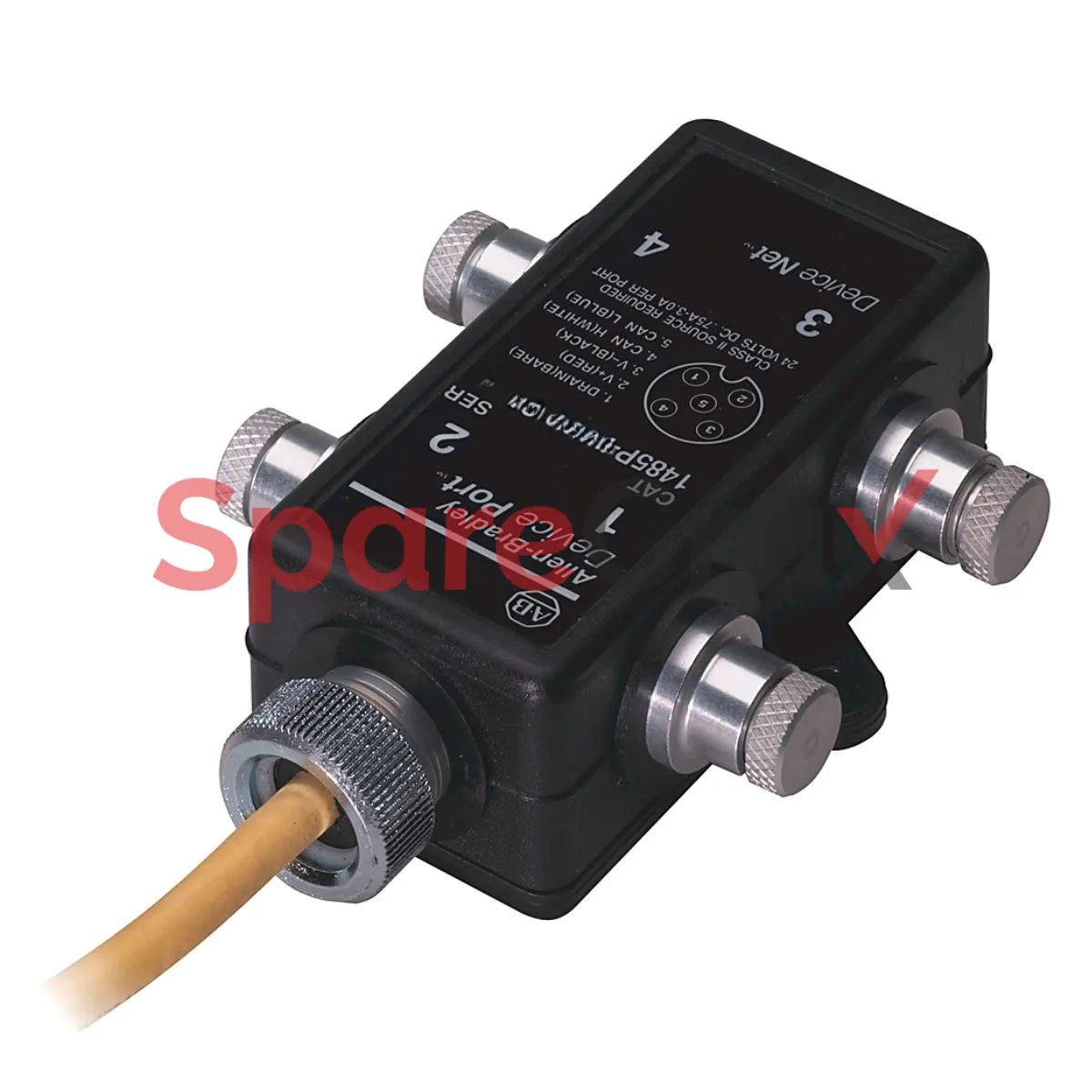 1485P-P4T5-T5-EF | ALLEN BRADLEY | DeviceNet Tap, Micro Straight Male to Micro Straight Male, 5-Pin, Grey PVC Jacket with End-of-Line Termination