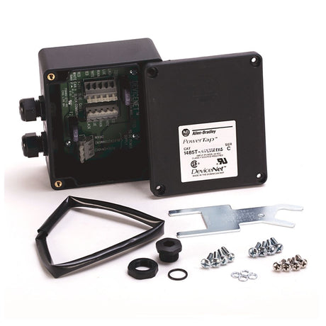 1485T-P2T5-T5C | ALLEN BRADLEY | DeviceNet Tap, Micro Right-Angle Male to Mini Right-Angle Male, 2-Pin, T5C Shielded PVC Jacket