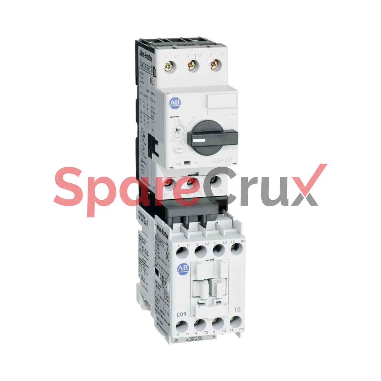 190E-C09EJ10-CB63X | ALLEN BRADLEY | 190E Eco Starter: 9 Amp Contactor, 1 N.O. Auxiliary Contact, 24V DC with Electronic Coil, 140MT-C3E Motor Protection Circuit Breaker (C-Frame), 4 - 6.3 A