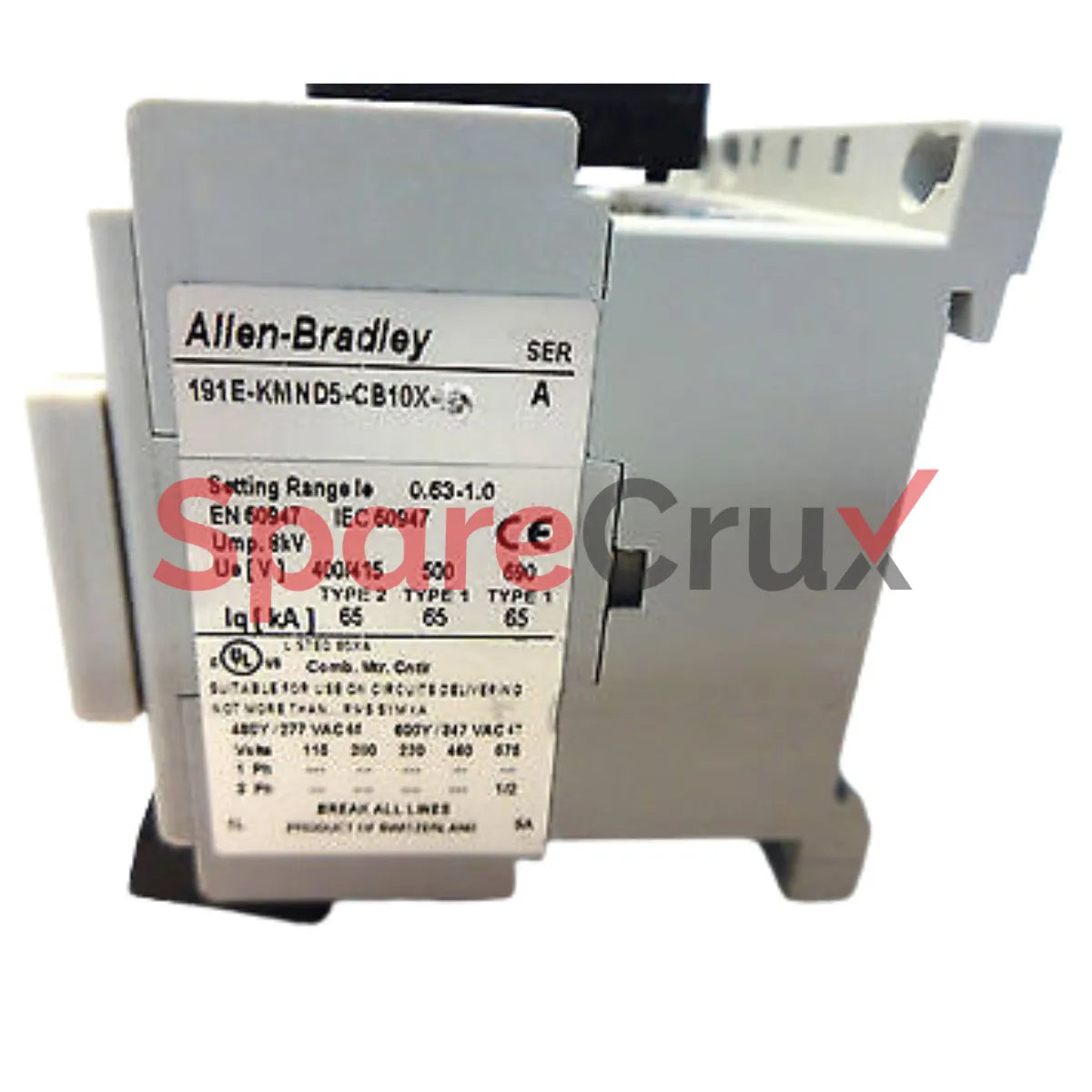 191E-KMND5-CB10X-A20 | ALLEN BRADLEY | Démarreur-inverseur économique avec disjoncteur, 0,63-1,0 A, avec option A20