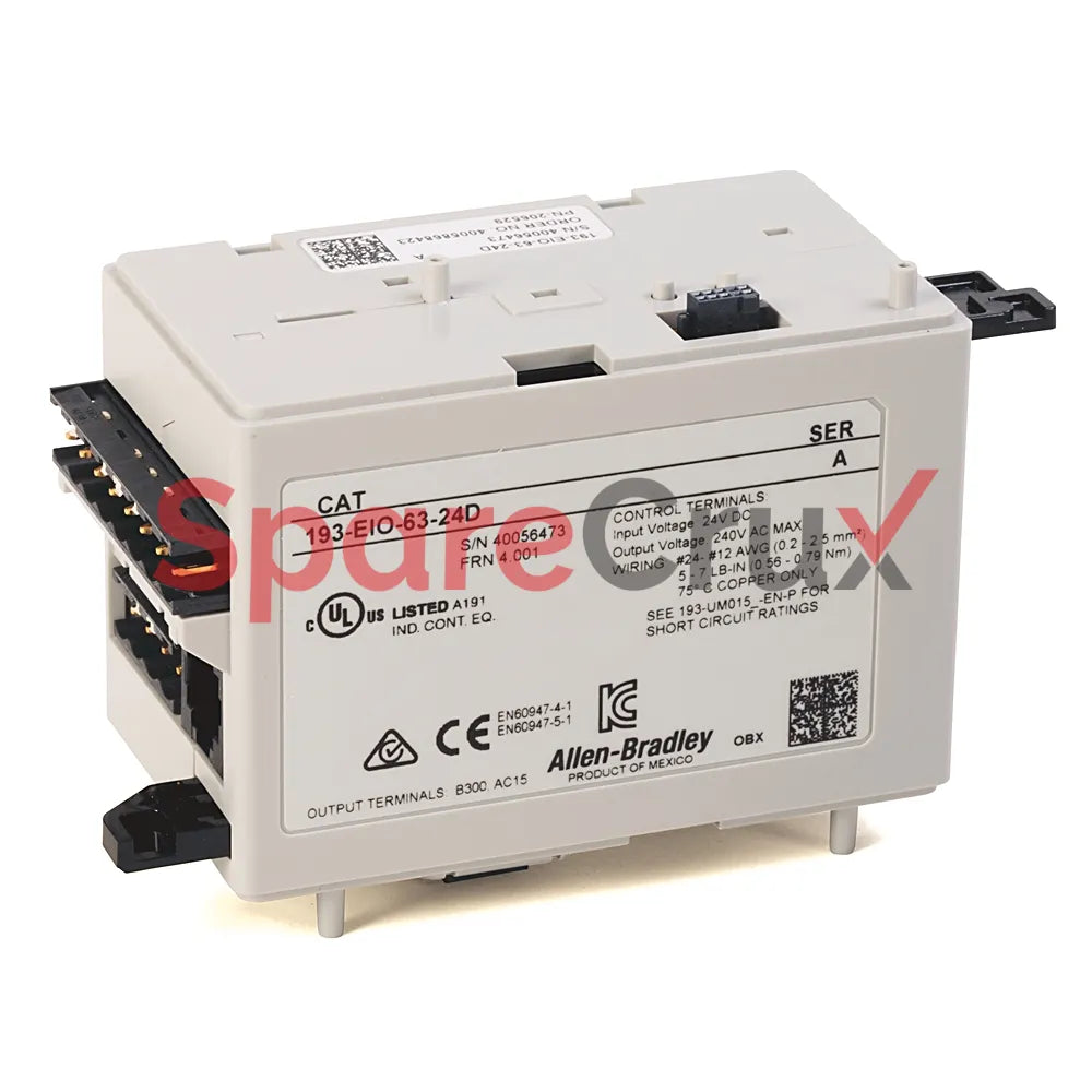 193-EIO-63-24D | ALLEN BRADLEY | E300 I/O Module, 6 Inputs/3 Outputs, 24V DC