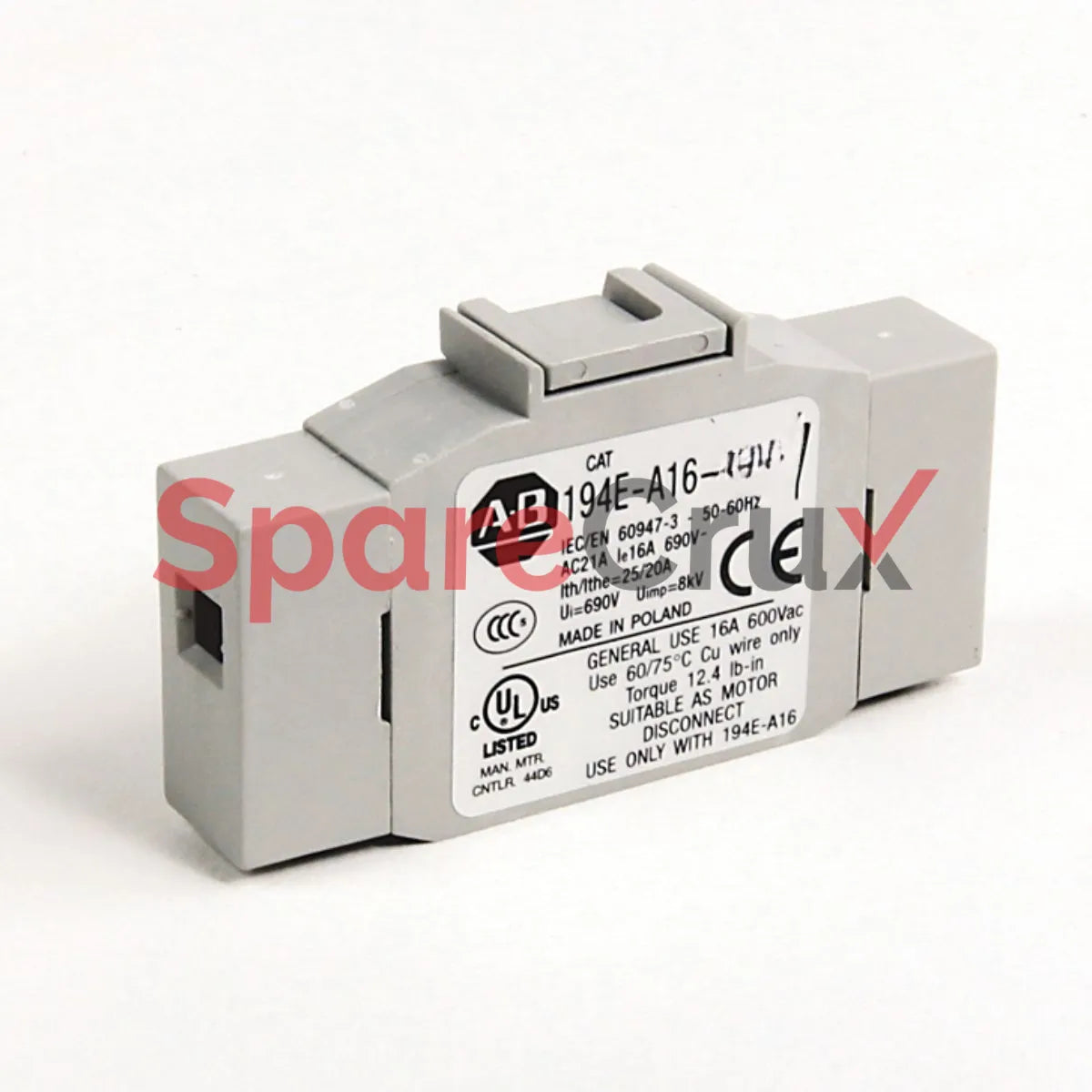 194E-A16-1753 | ALLEN BRADLEY | 16A, 3-Pole, Non-Fusible Disconnect Switch, Direct Operated