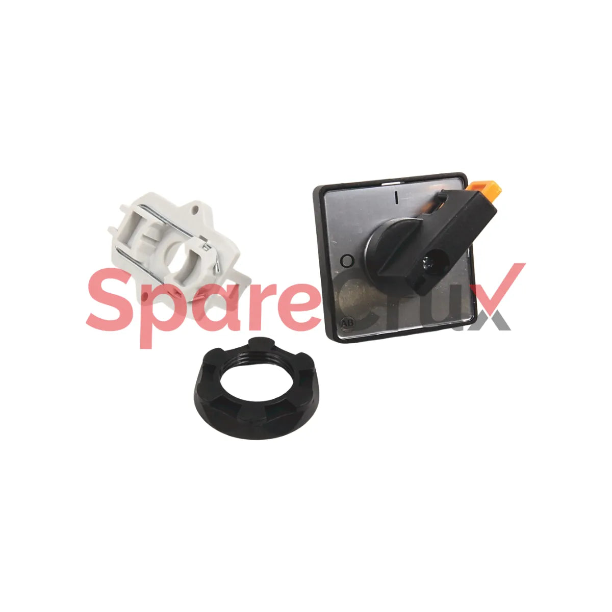 194L-HC4E-375 | ALLEN BRADLEY | IEC Control and Load Switch Actuator, Type E, Gray/Black, Legend Text: HAND-0-AUTO (60°)