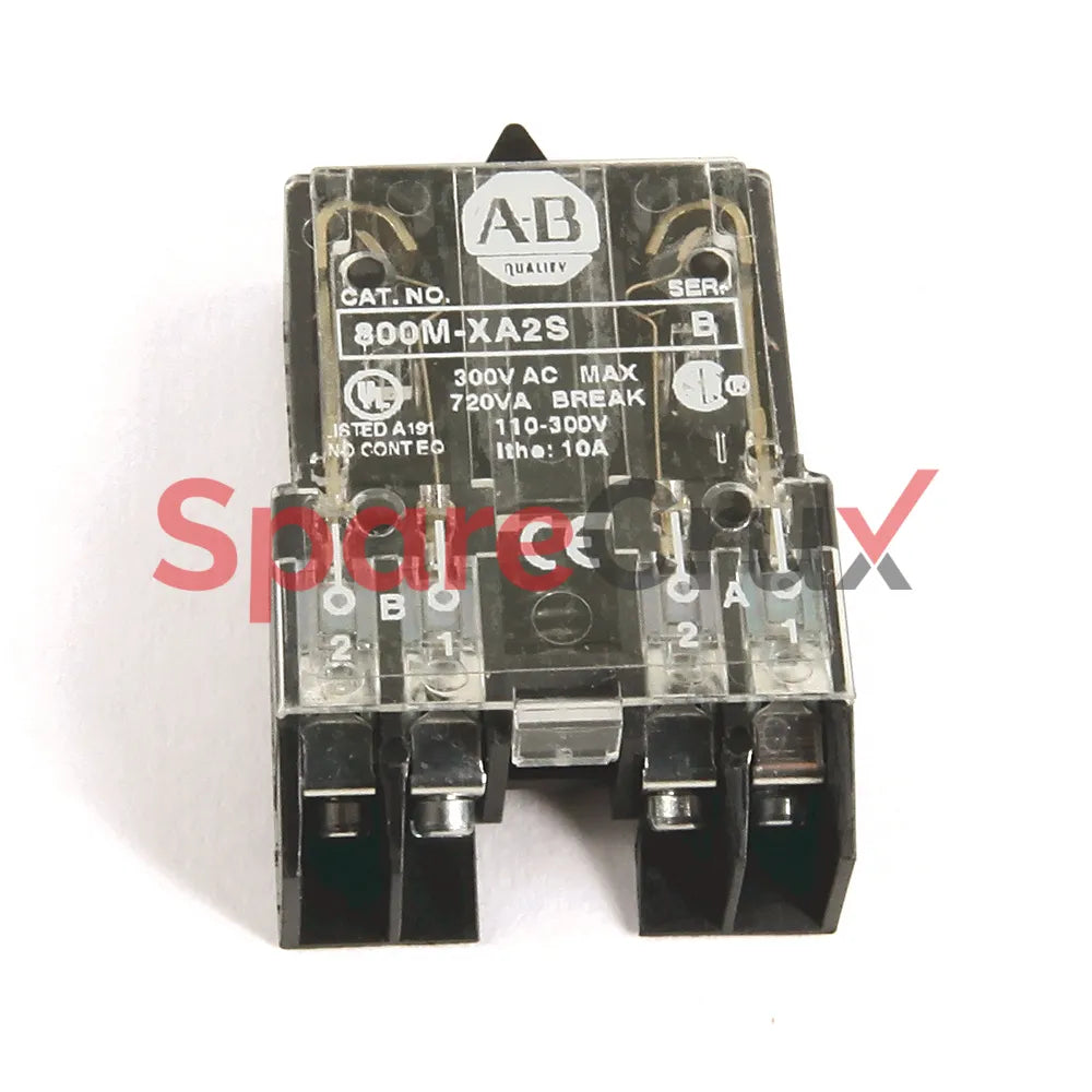 800M-XA2S | ALLEN BRADLEY | 22mm Contact Block 800M PB