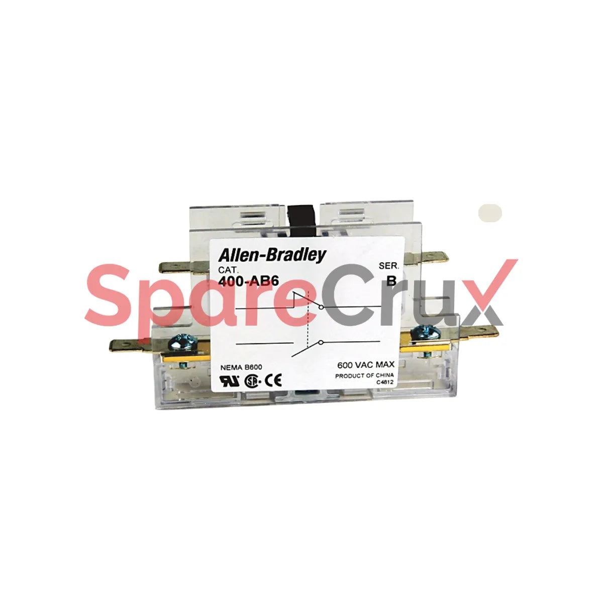 400-AB6 | ALLEN BRADLEY | NO/NC 3P 50-90 Amp Auxiliary Contact