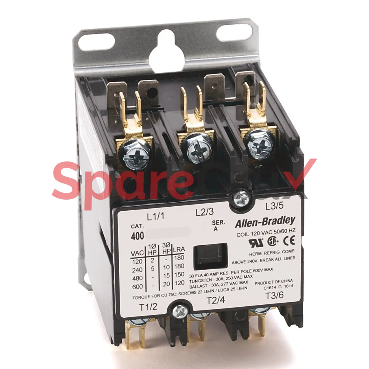 400-DP40NF3 | ALLEN BRADLEY | Definite Purpose Conttr,40A,277V 50/60Hz
