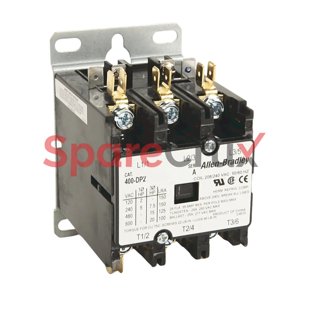 400-DP25NA4-T | ALLEN BRADLEY | Bloc 400 DP, 25 A, 4P, 208/24