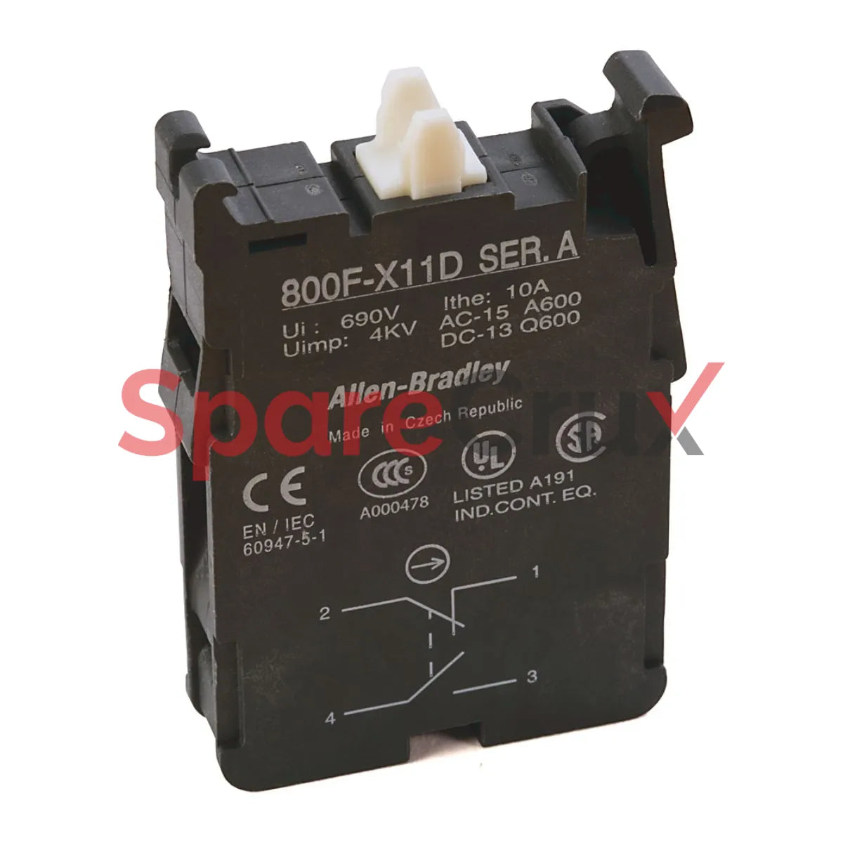 800F-X11D | ALLEN BRADLEY | 22mm Contact Block 800F PB